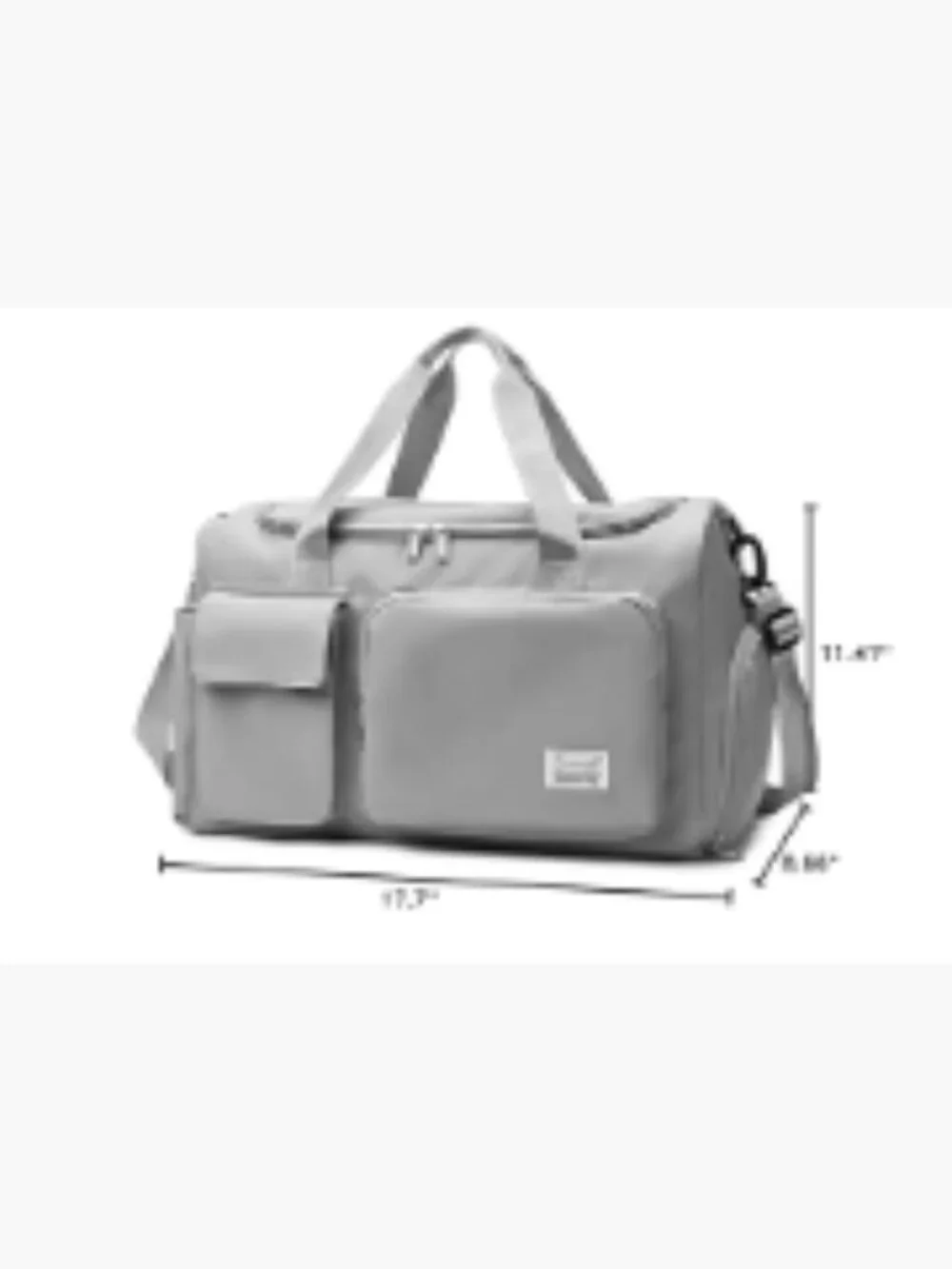 Nylon Gym Duffel Bag with Shoe Compartment and Wet Dry Pocket, Weekender Travel